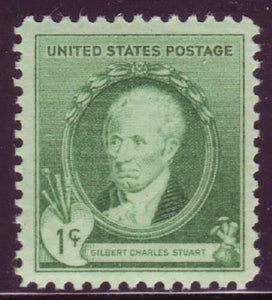1940 Gilbert Charles Stuart Single 1c Postage Stamp - Sc# 884 - MNH,OG CX450a