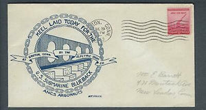 VEGAS - 1943 Submarine USS Blueback Keel Laid Spader Cover - Groton - FJ156