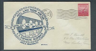 VEGAS - 1943 Submarine USS Blueback Keel Laid Spader Cover - Groton - FJ156