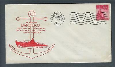 VEGAS - 1943 Submarine USS Barbero Keel Laid Spader Cover - Groton - FH107