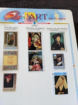 VEGAS - Art History On Stamps Home Made Presentation Album M&U Stamps ~98 Photos