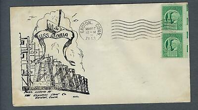 VEGAS - 1943 Submarine USS Cobia Keel Laid Cover - Groton, CT - FJ215