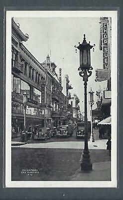 VEGAS - 1930s San Francisco Chinatown Photo Postcard With Cars - FK189