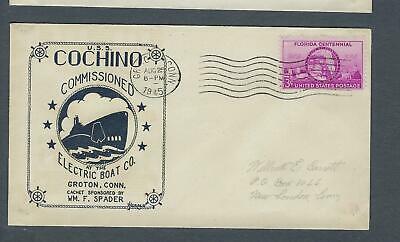 VEGAS - 1945 Submarine USS Cochino Commission Spader Cover - Groton - FH142