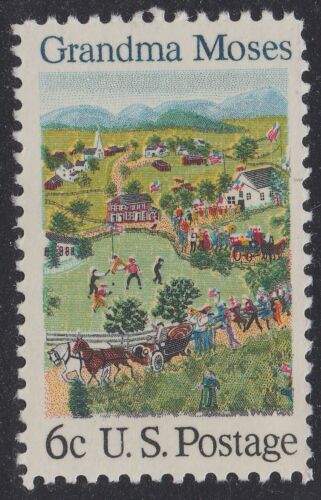 1969 Grandma Moses Single 6c Postage Stamp - MNH, OG - Sc# 1370 - CX355
