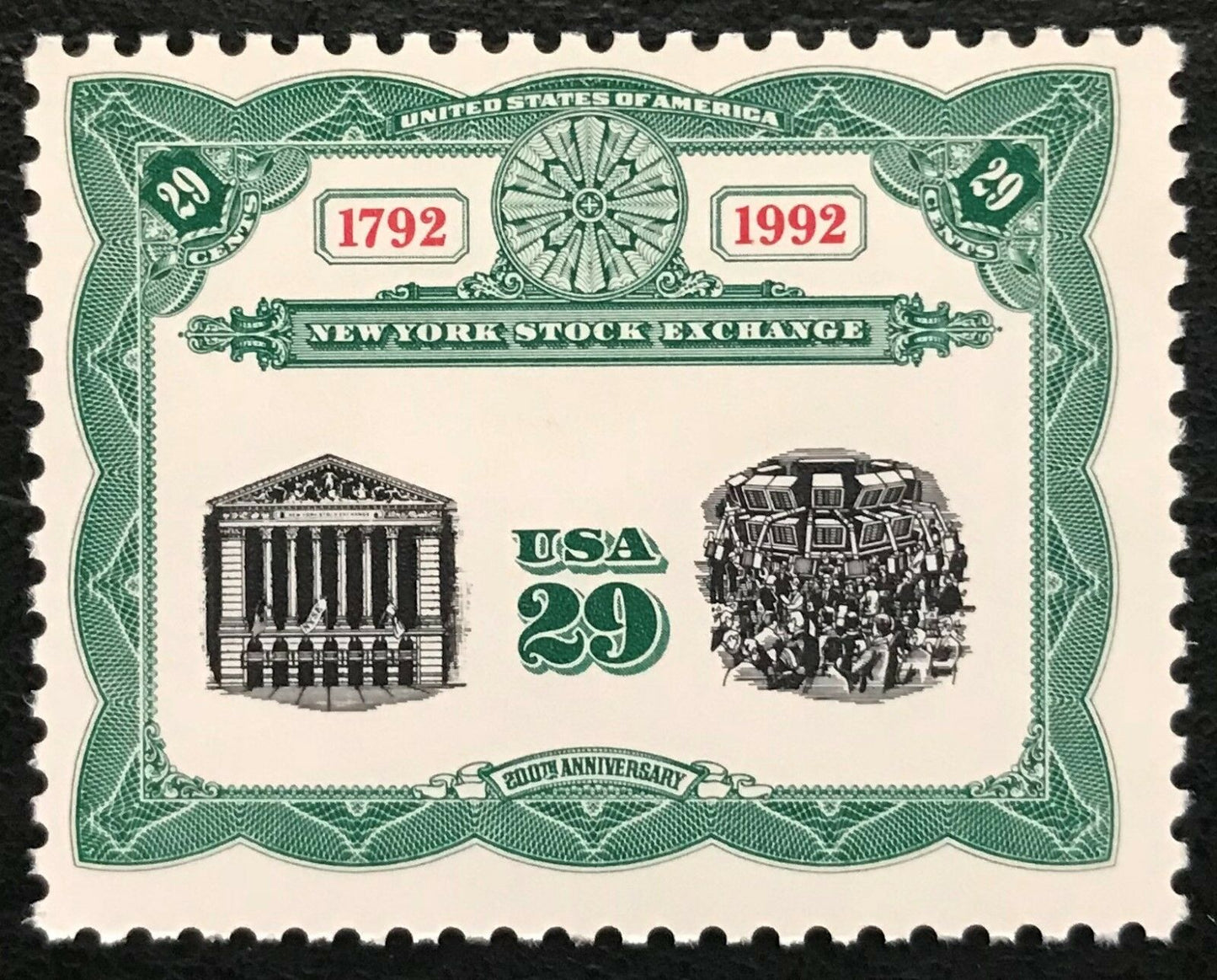 1992 New York Stock Exchange Single 29c Postage Stamp - Scott 2630 - MNH, OG - CX464