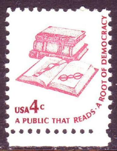 1975-81 Democracy - Public That Reads- Single 4c Postage Stamp - Scott 1585 - MNH, OG - CX472