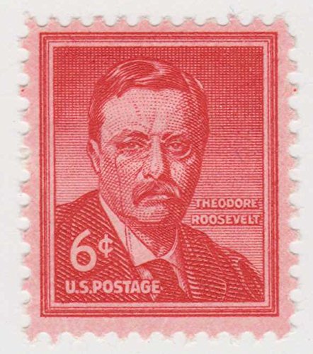 1955 President Theodore Roosevelt Single 6¢ Postage Stamp  - Scott1039 -  MNH,OG