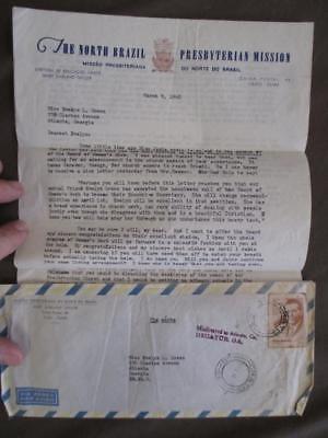 1960 Brazil To USA Airmail Cover - "Misdirected" With Mission Letter (XX42)