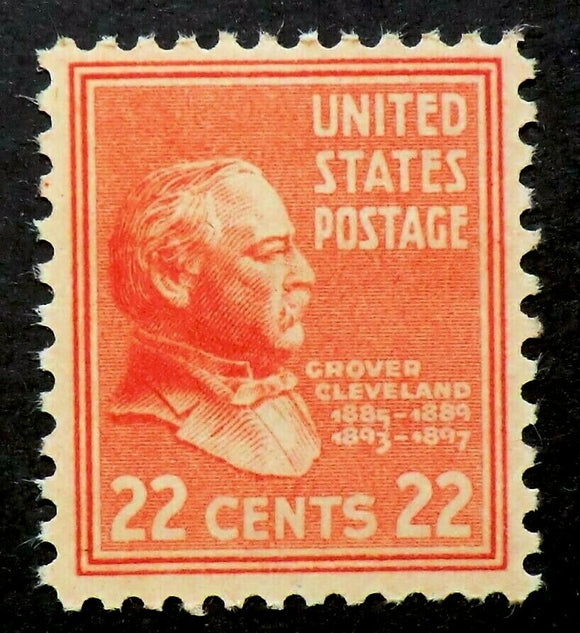 1938 President Grover Cleveland Single 22c Postage Stamp - Sc# 827 - MNH,OG