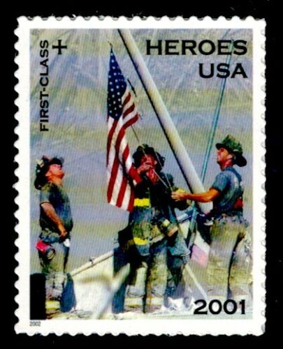 2002 America Responds 911 Heros Single 34c Postage Stamp - Scott B2 - MNH, OG - CX852