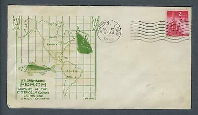 VEGAS - 1943 Submarine USS Perch Launch Spader Cover - Groton - FJ112