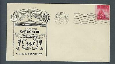 VEGAS - 1943 Submarine USS Carbonero Keel Laid Spader Cover - Groton - FH168