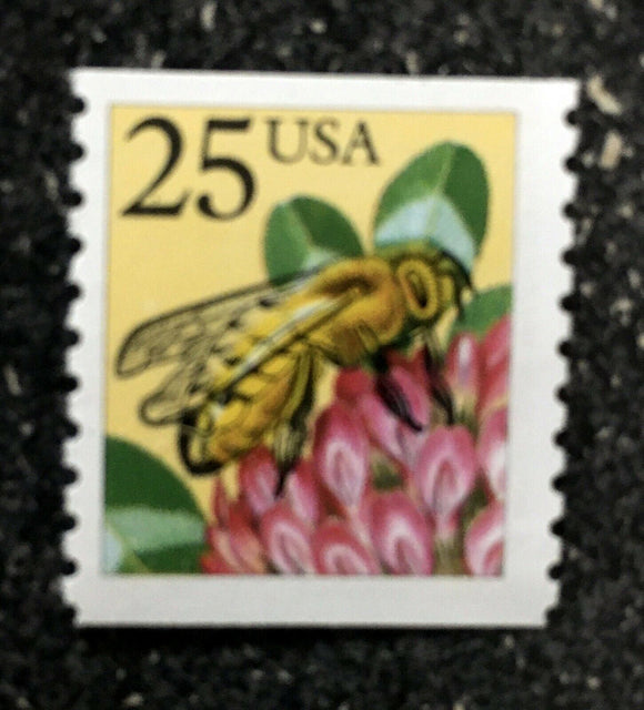 1988 Insects- Honeybee -  Single 25c Postage Stamp  - Sc#  2281 -  MNH,OG