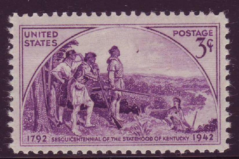 1942 Kentucky Statehood Single 3c Postage Stamp - Scott904 - MNH,OG