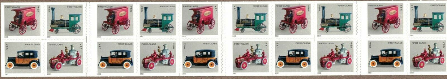 2002-04 Antique Toys Booklet Of 20 37c Postage Stamps - Scott BK291 3626-3629 - DG117