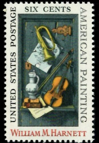 1969 William M. Harnett, Artist, Single 6c Postage Stamp  - Scott 1386  -  MNH,OG